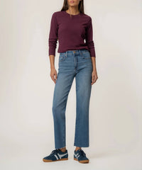 KUT FROM THE KLOTH Avery High Rise Straight Leg Jeans in building - women's jeans