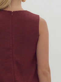 Entro - Textured Embellished Bow Mini Dress