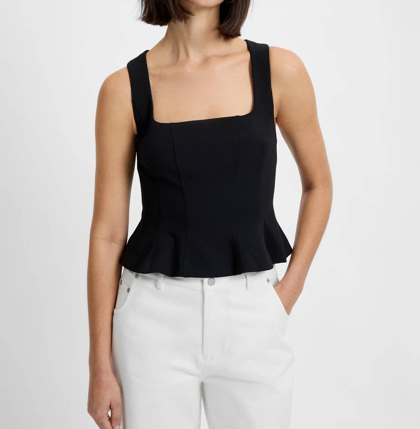 French Connection - Azra Twill Peplum Top