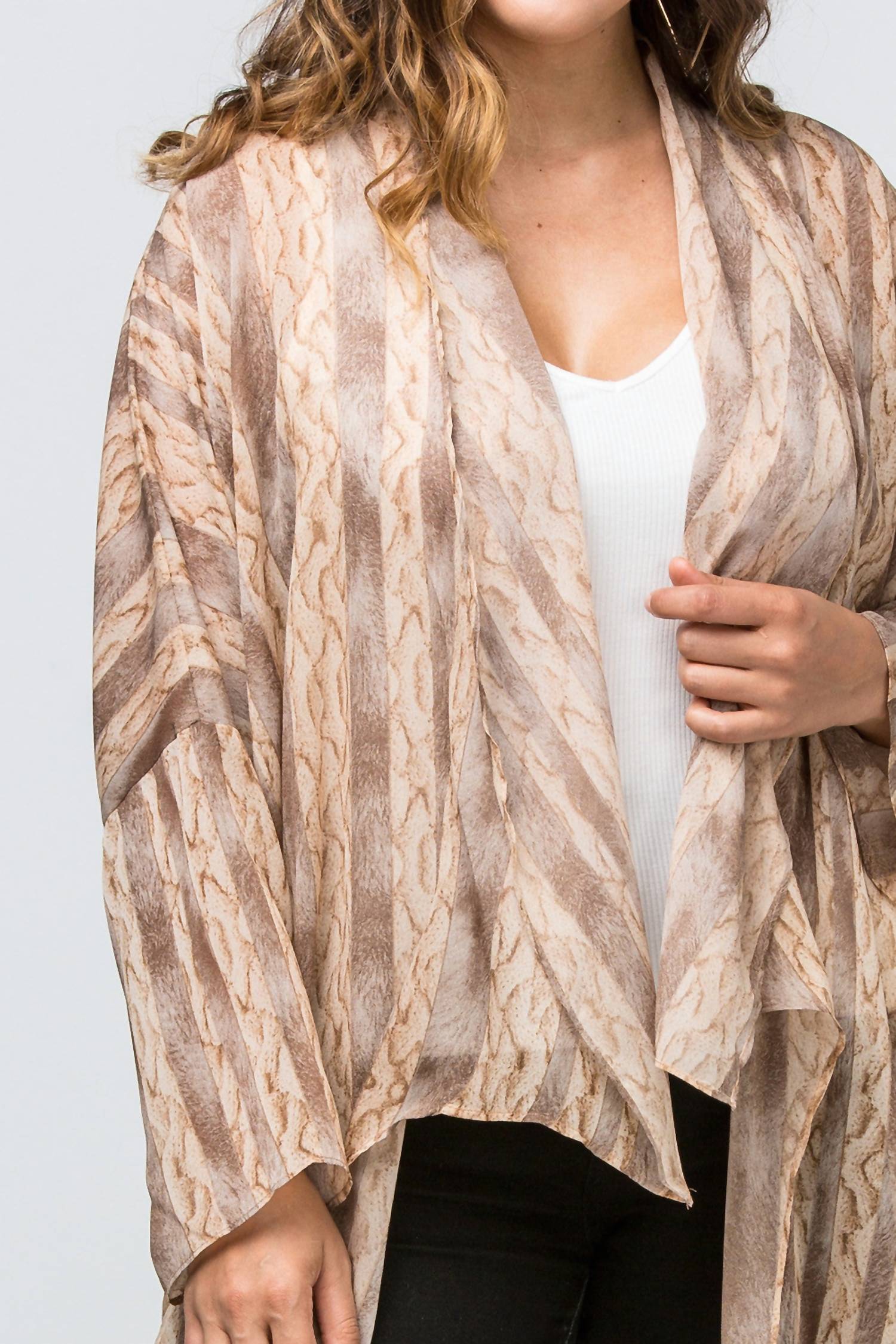 Entro - Snake Skin Kimono Duster -plus