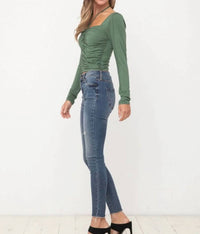 Wasabi + Mint - Hailey Long Sleeve Ruched Top