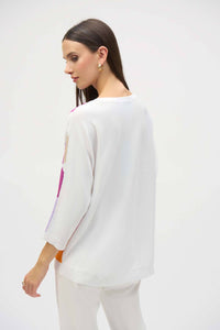 Joseph Ribkoff - Color-blocked Relaxed Pullover