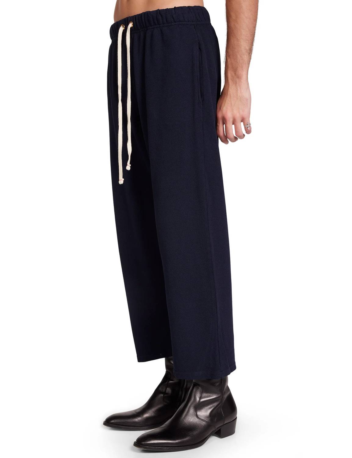 Les Tien - Pique Cropped Relaxed Pants