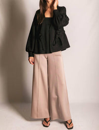 P.CILL Butter Modal Wrap Cardigan in black - women's cardigan