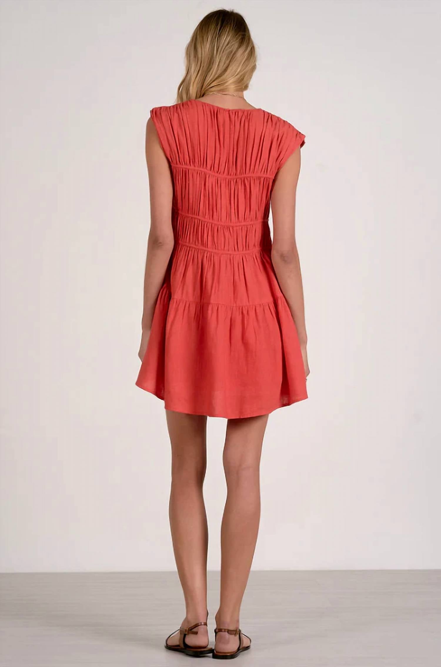 Elan - Tiered Cap Sleeve Dress