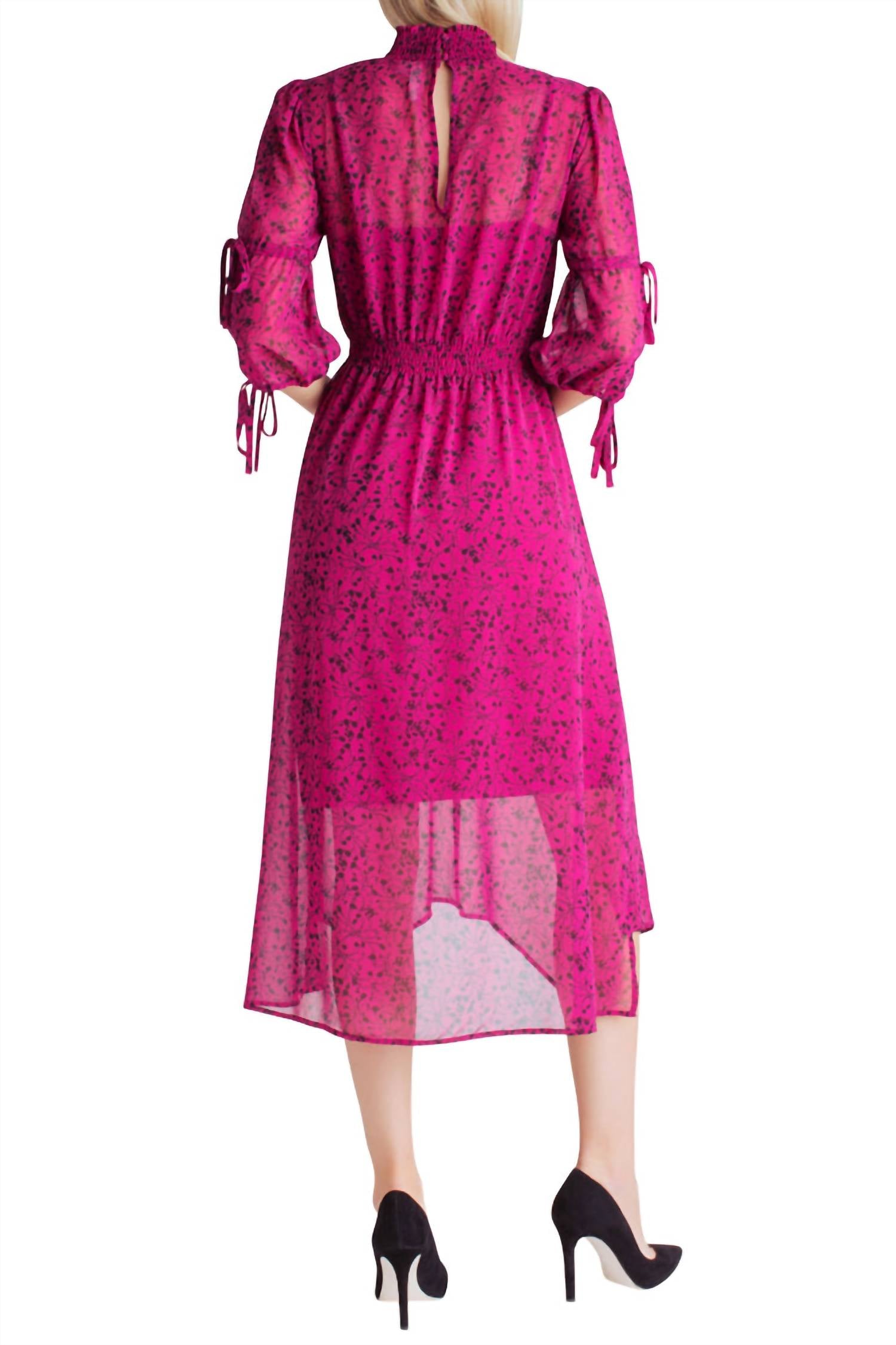 Kensie - Mock Neck Long Sleeve Dress