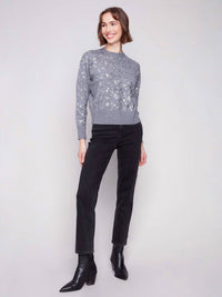 Charlie B - Sequined Crew Neck Sweater