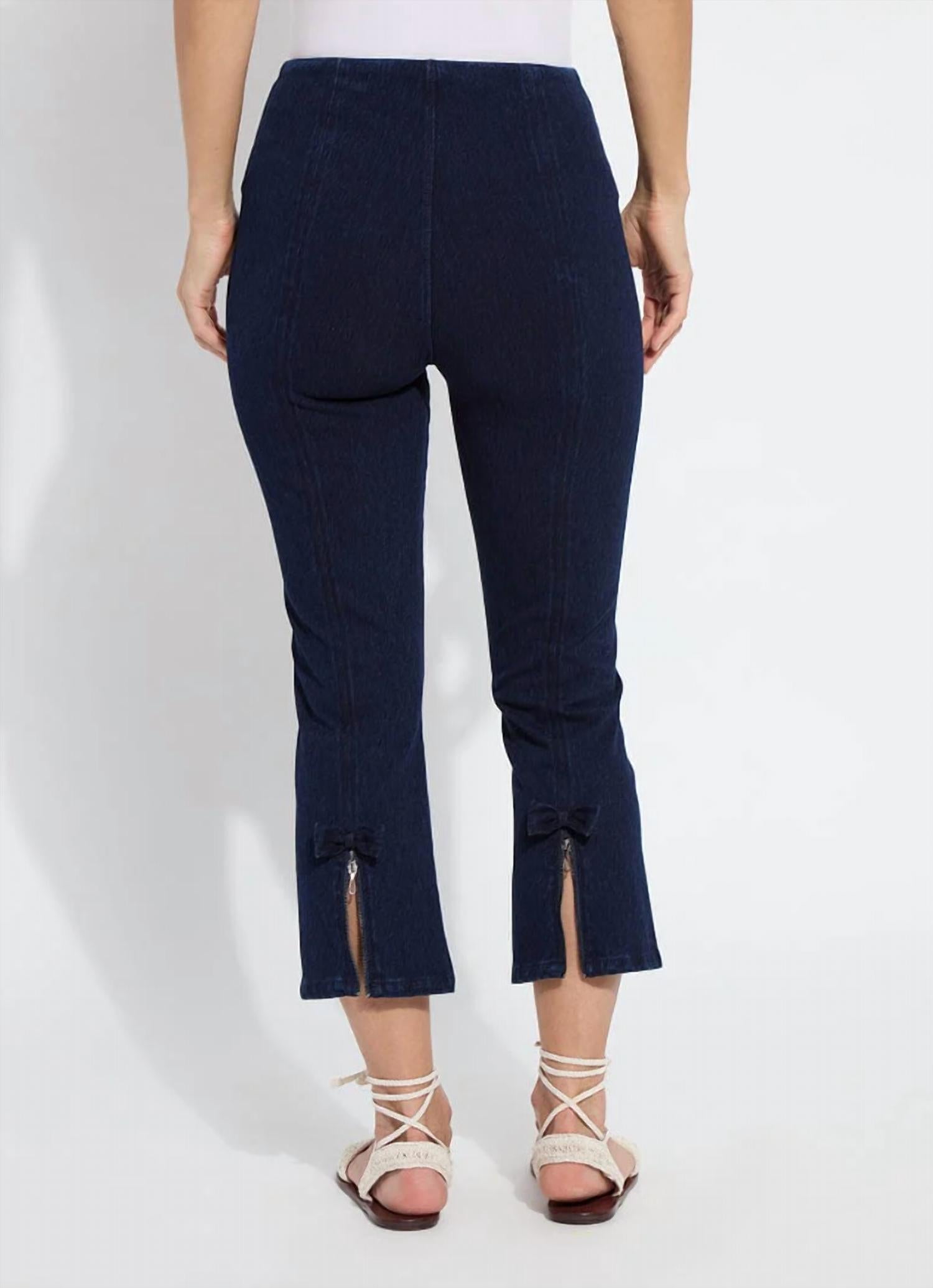 Lysse - Women's Lizzette Bow Detail Crop Flare Denim Jean