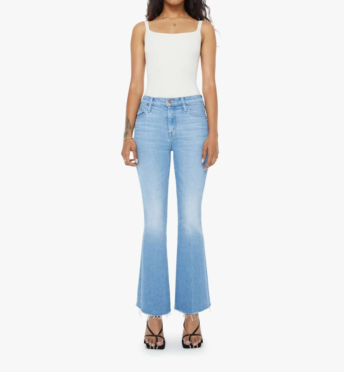 Mother - Lil Weekender Fray Flare Jeans