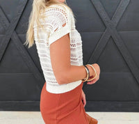 Sadie & Sage - Women's Adara Open Knit Sweater Vest