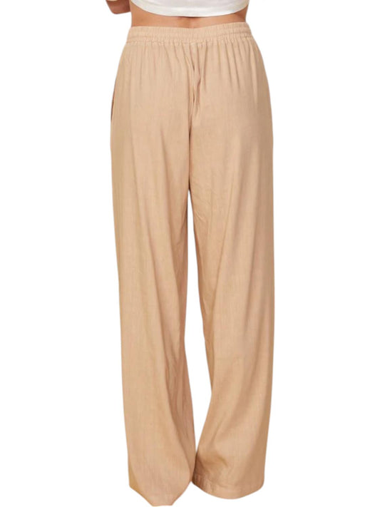 Monrow - Linen Wide Leg Pants