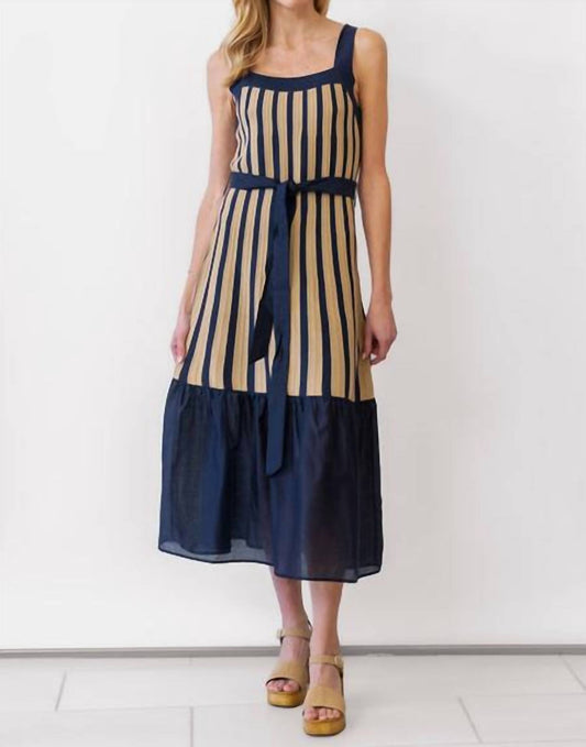 Current Air - Zuri Contrast Striped Knit Midi Dress