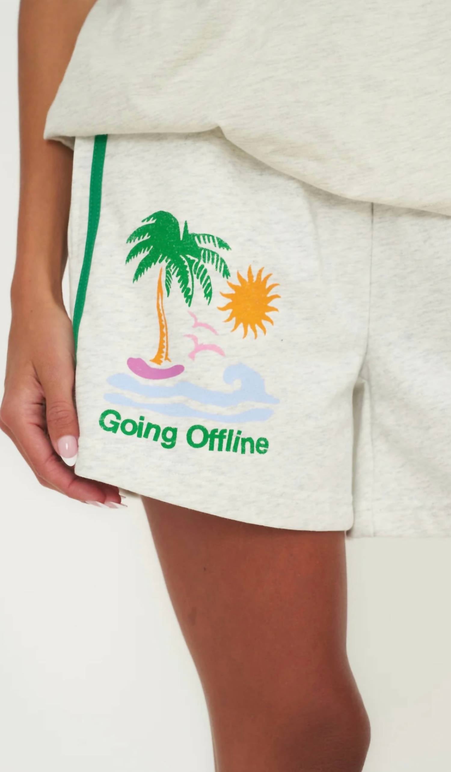 The Mayfair Group Going Offline Sweatshorts in white - women's shorts - detail view