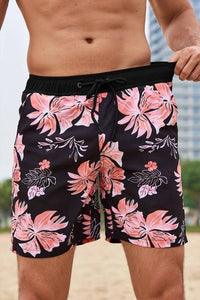 Marina Threads - Coral Floral Swim Trunks