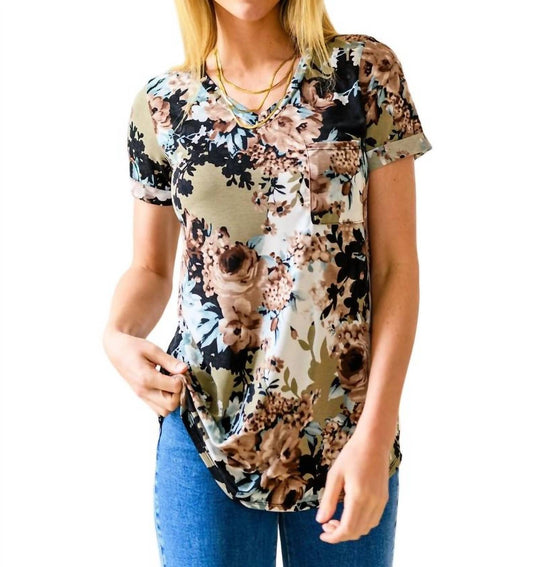 Heimish Usa - Baskets of Flowers Floral Tee