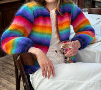 Rose Carmine - Mini Jacket Stripes Cardigan