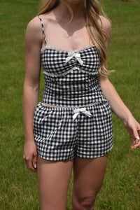 Sky To Moon - Gingham Lounge Shorts
