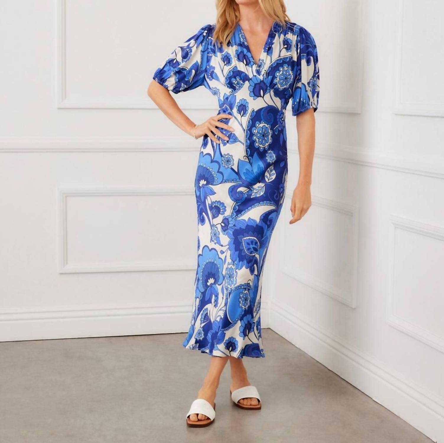 Karen Kane - Puff Sleeve Bias Dress