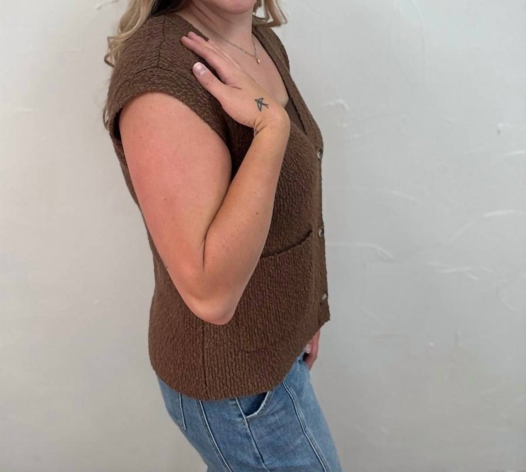 Thread & Supply Emma Cardigan in coffee bean - women's cardigan - view 5