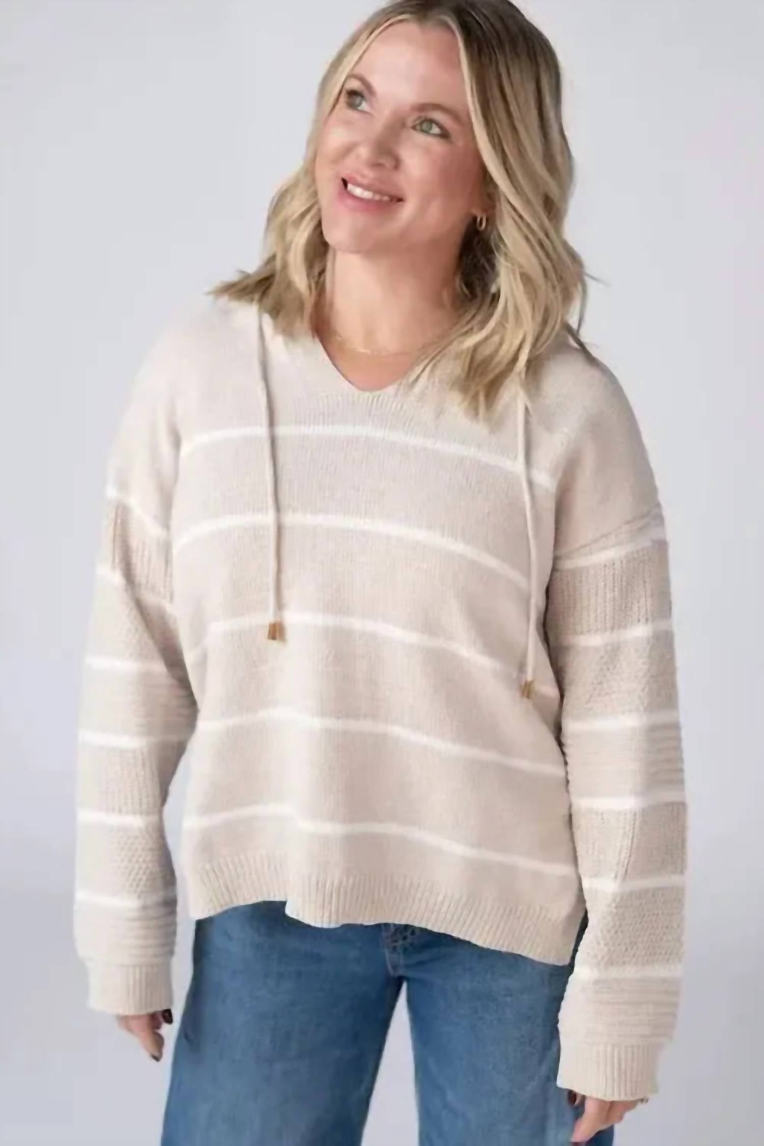Michelle Mae - Maddie Striped Hoodie