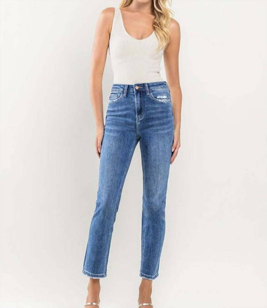 Vervet By Flying Monkey - Odette High Rise Ankle Slim Straight Jeans