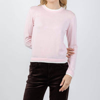 Brodie Cashmere - Double Contrast Trim Crew Sweater