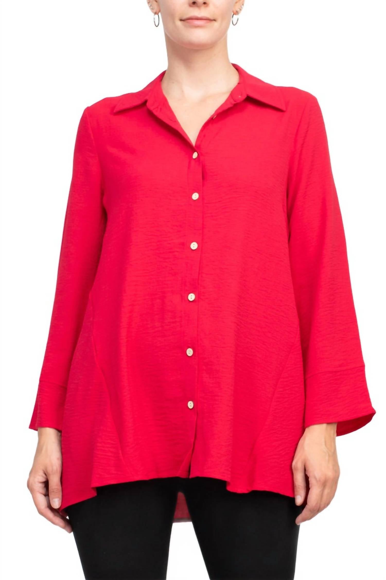 Counterparts - Women's Collared Solid Button Down Shirt