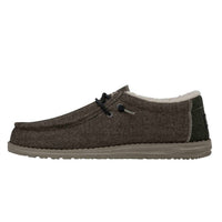 HEY DUDE Men's Walley Moccasin in herringbone chocolate - men's loafer