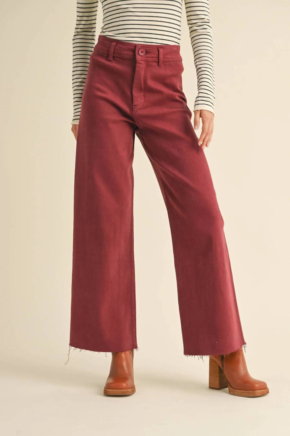 MIOU MUSE Payton pants in maroon - women's pants