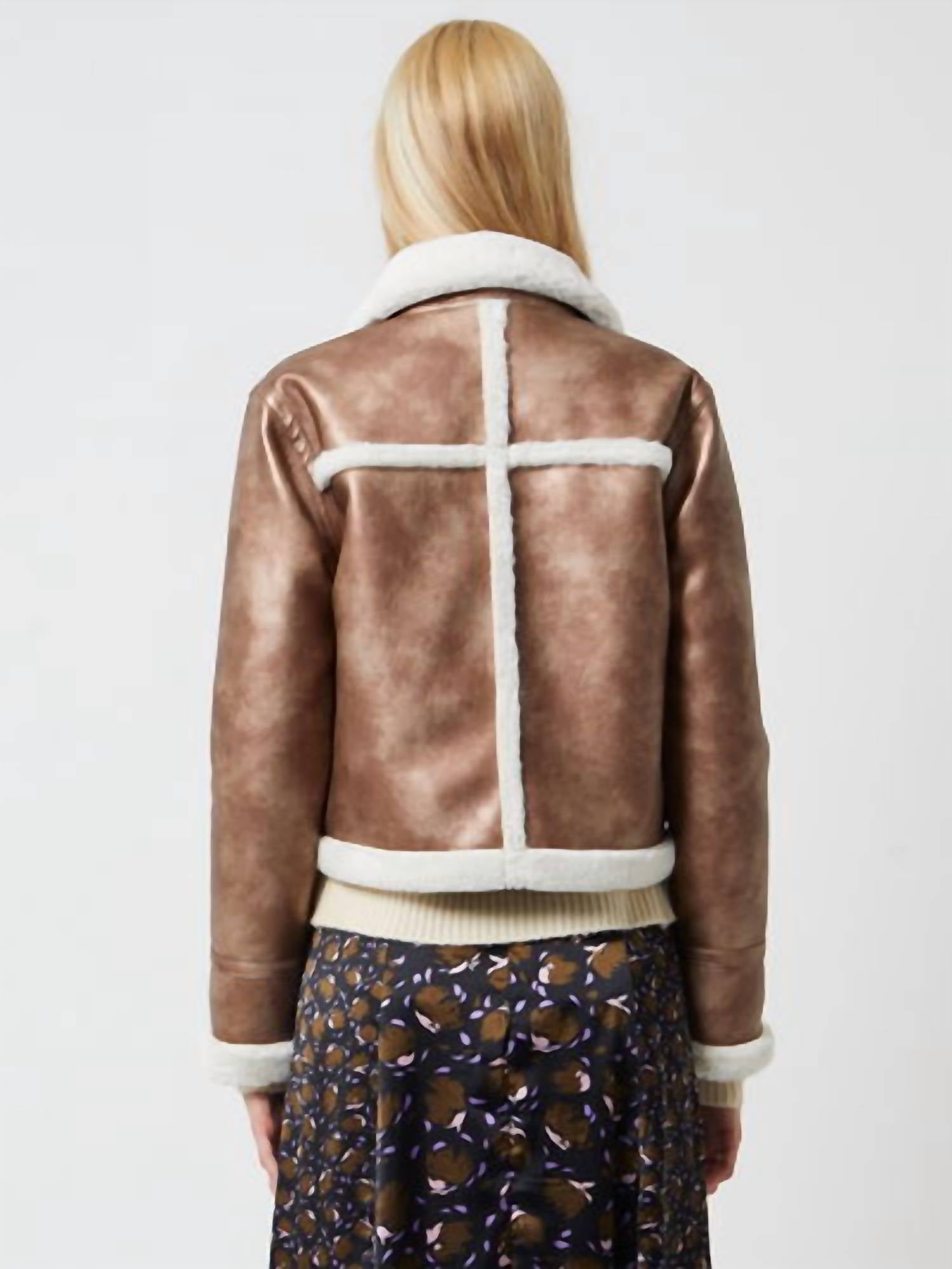 French Connection - Balia Faux Fur Long Sleeve Jacket