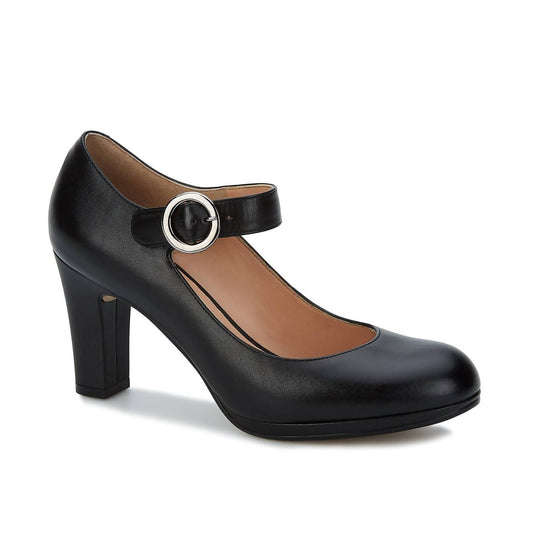 Andrea - Women's Leather Heels With Ankle Strap