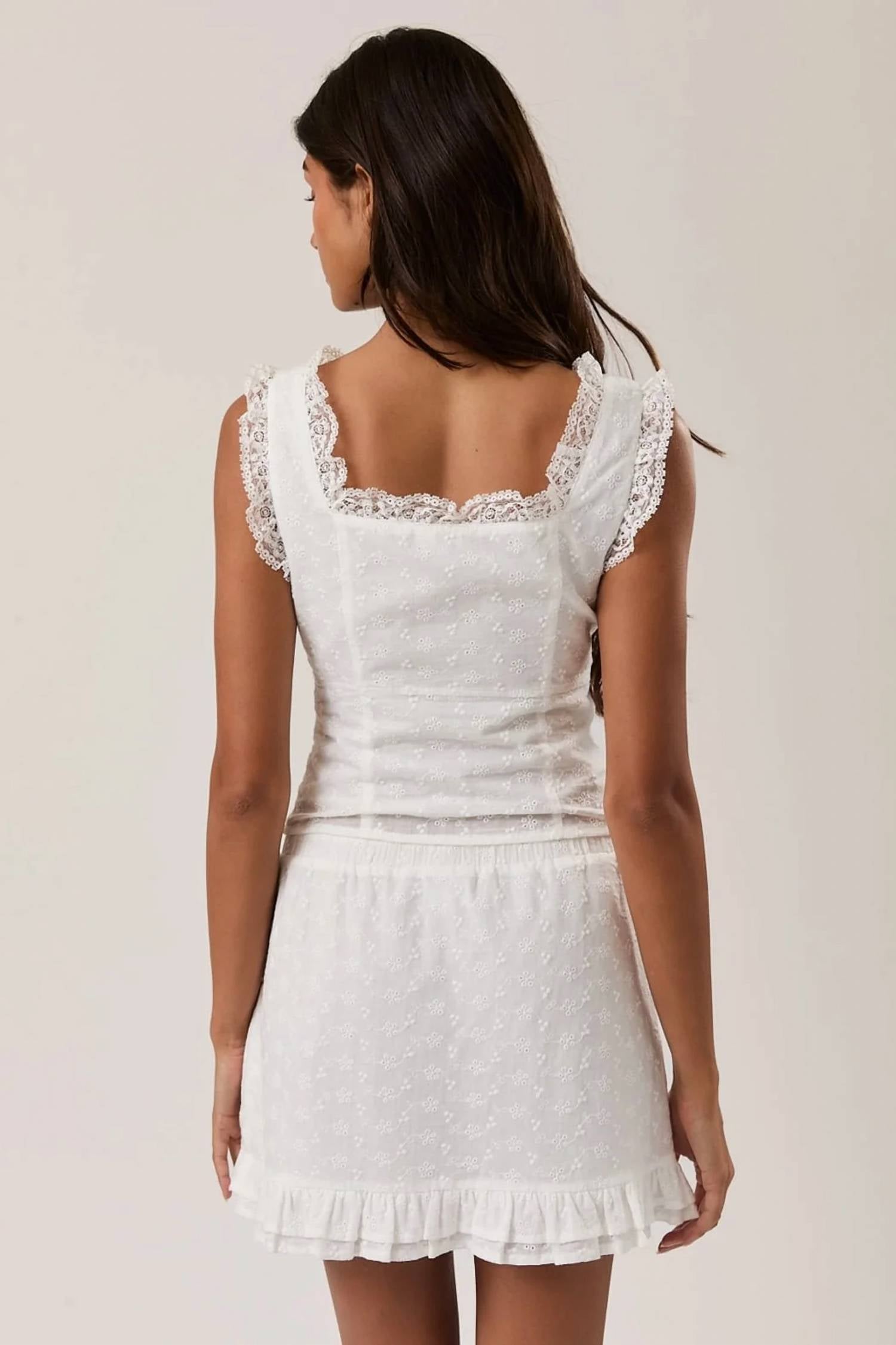 Le Lis - Juliette Eyelet Lace Tank Top