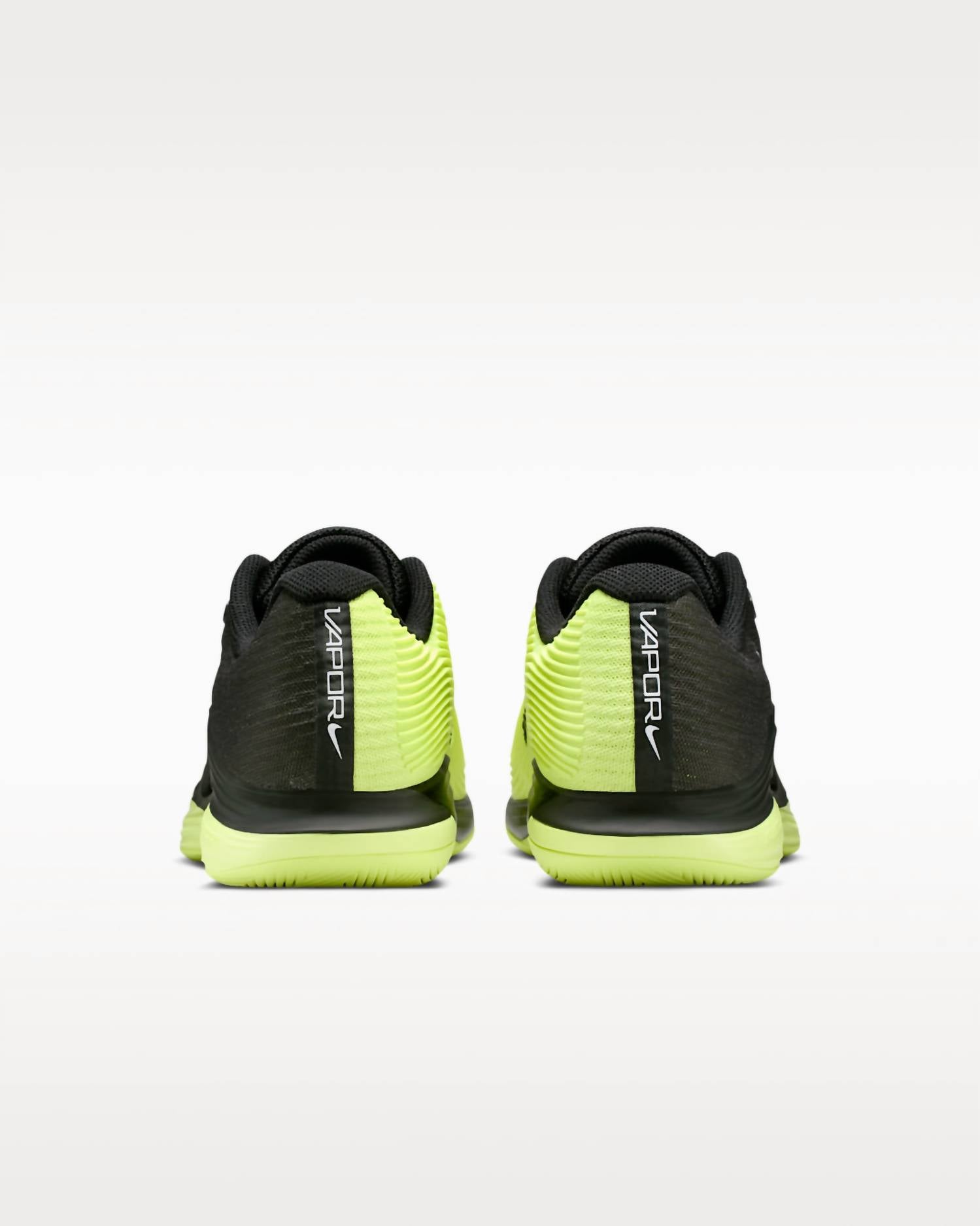 NIKE Women's Zoom Vapor 12 Premium Hard Court Tennis Shoes in black white light lemon twist - women's shoe - view 4