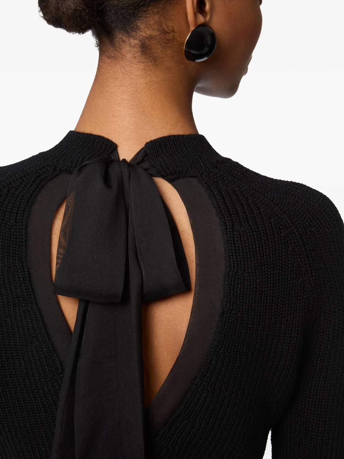 Nina Ricci - Round Neck Layered Mix Ruffled Wool Knit Top