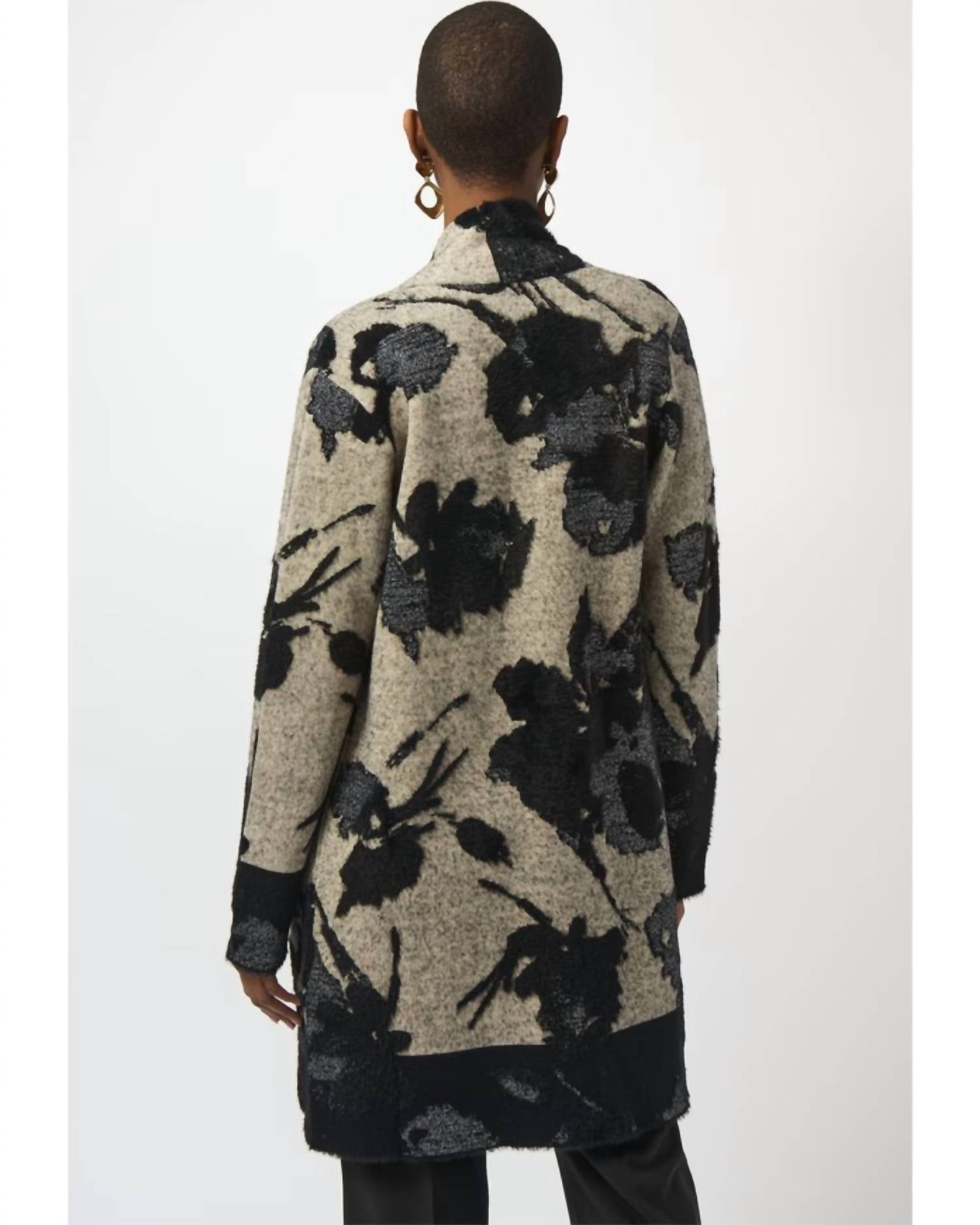 Joseph Ribkoff - Jacquard Floral Knit Cardigan