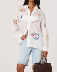 Astr - Trace Button Front Picnic Shirt