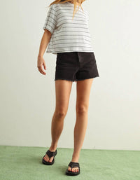 Miou Muse - Stripe Cotton Linen Top