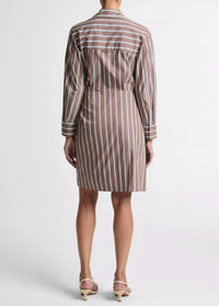 Vince - Striped Cotton-blend Wrap Dress