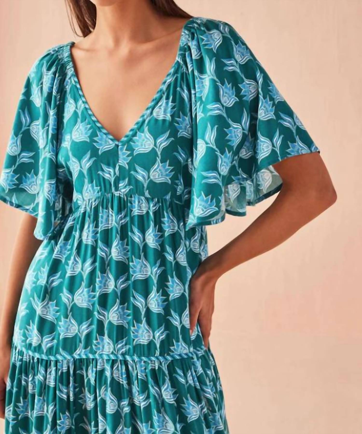 OMIKA Holis Maxi Dress in nicobar mantis - women's dress - view 4
