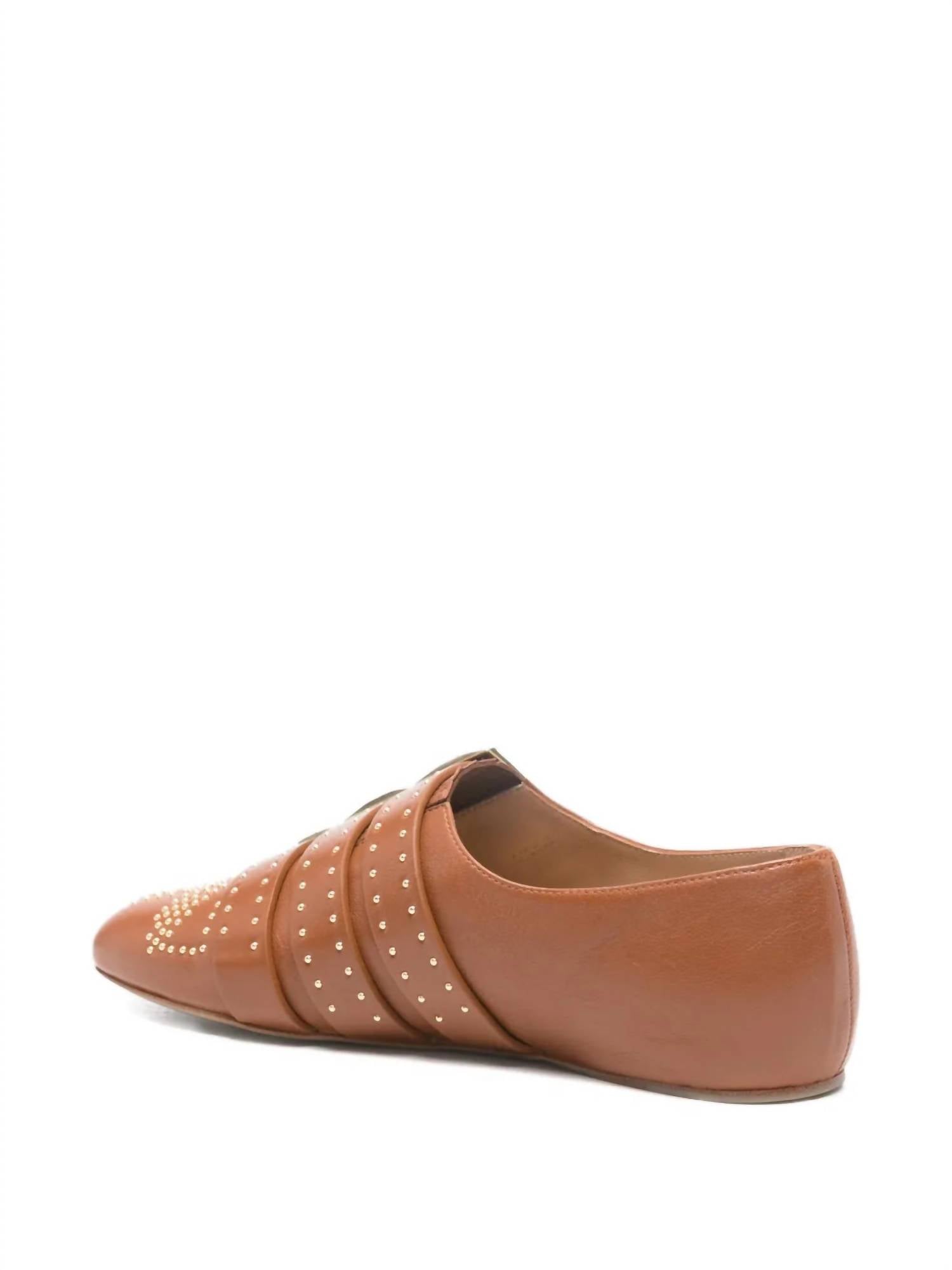 Chloe Women's Susan Flat Shoes in brown - women's flats - detail view