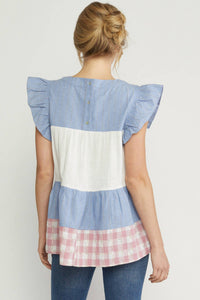 Entro - Mixed Print Tiered Top