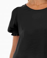 Naked Zebra - Crew Neck Satin Blouse