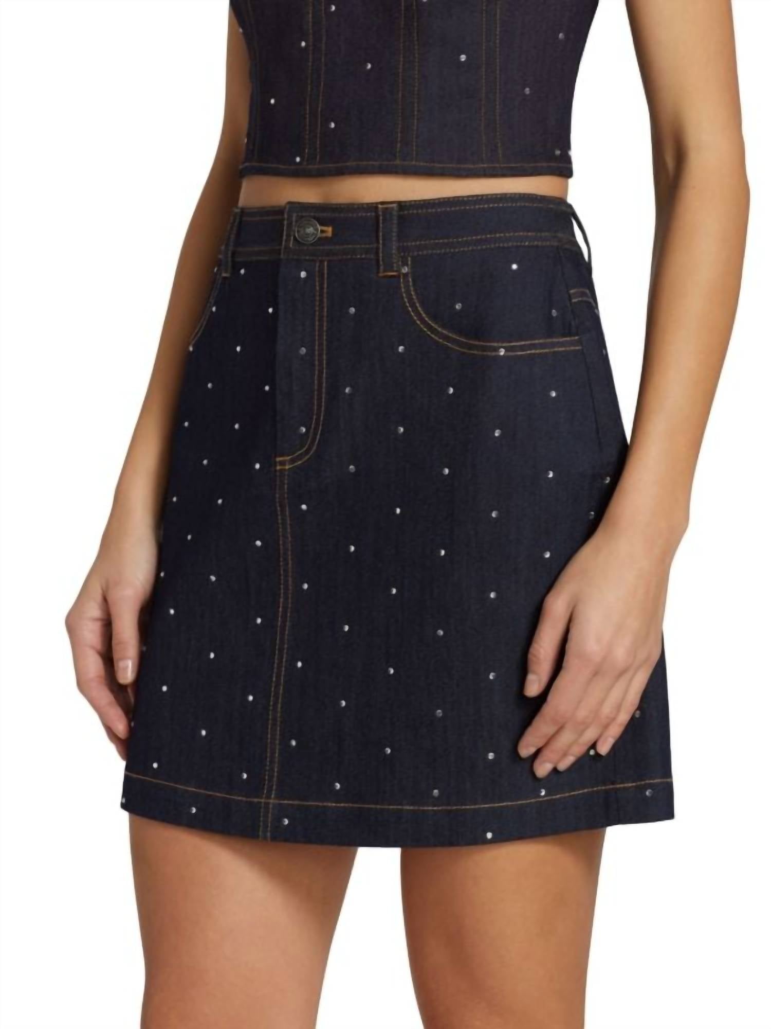 Cinq A Sept - Ditsy Rhinestone Lynette Mini Skirt