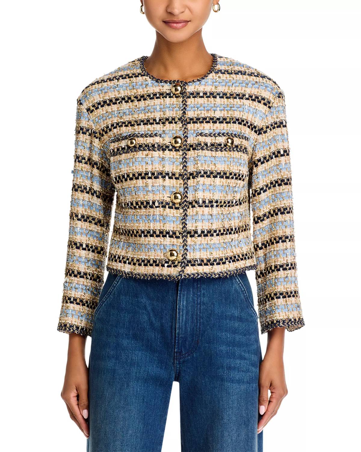 Veronica Beard Sumira Jacket in blue ivory - women's jacket