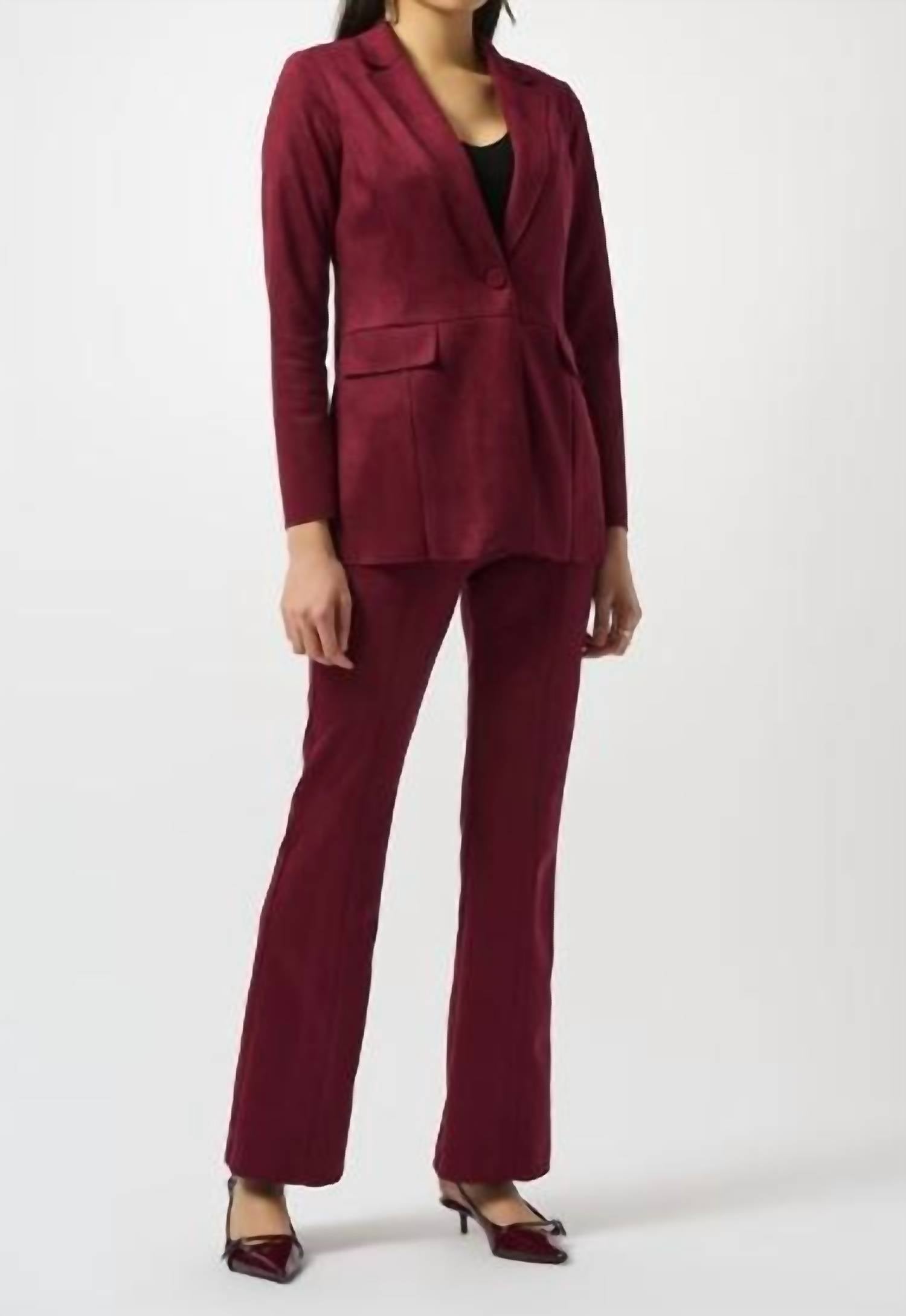 Joseph Ribkoff - One Button Faux Suede Blazer