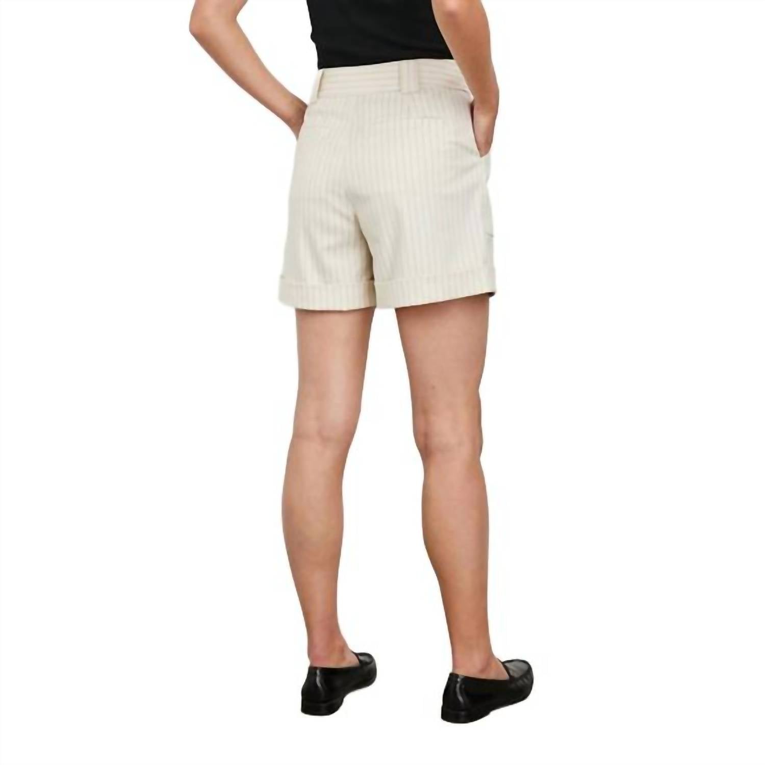 Rails Women's Maryam Short in birch pinstripe - women's shorts - detail view