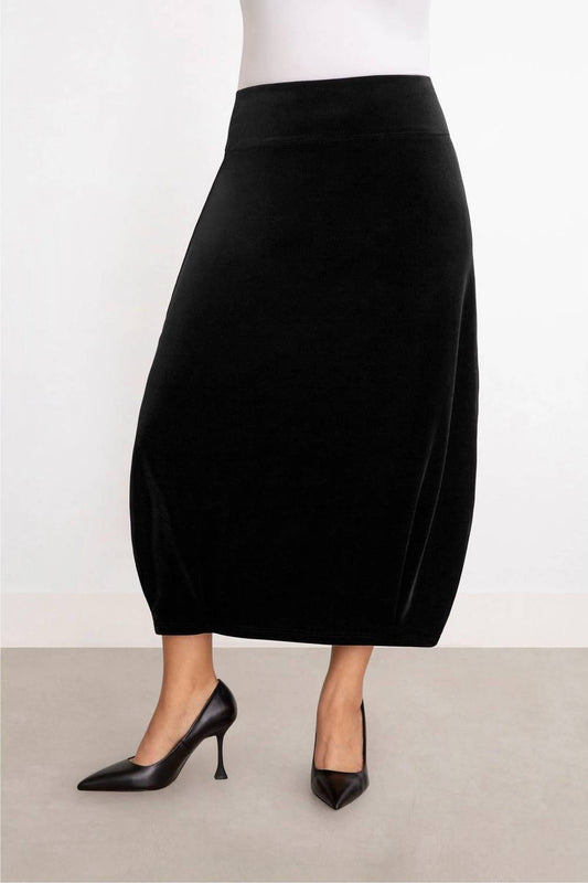 Sympli - Velvet Savvy Pleat Hem Skirt