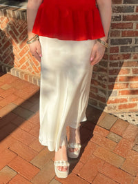 Tcec - Satin Midi Skirt