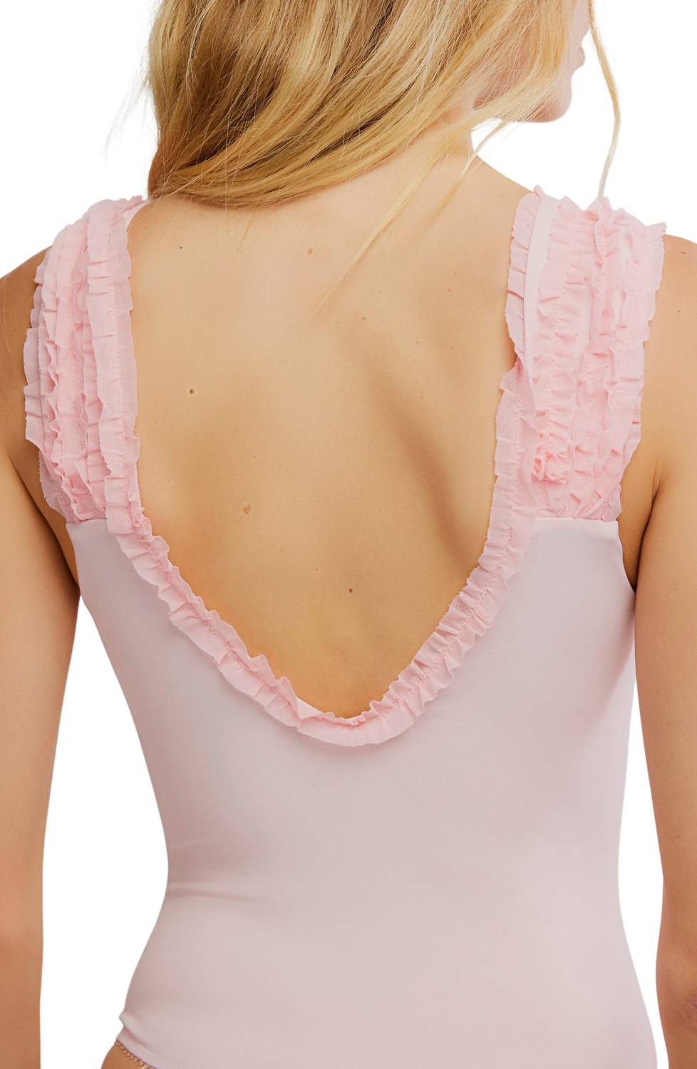 Free People Party Favor Bodysuit in pink ribbons - women's shirt - alternate view
