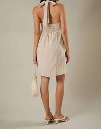 Gilli - Gabriella Stripe Halter Mini Dress